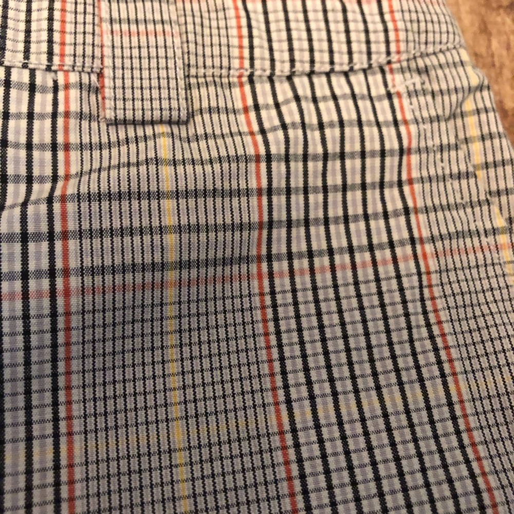 Y2K Plaid Wide-Leg Trousers in Gray and Tan - Picture 3 of 6